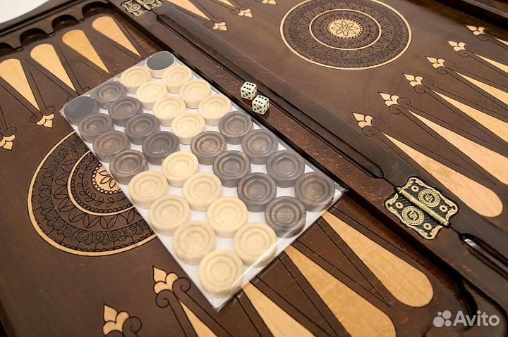 Нарды и шашки резные Дикий орел 64 х 61 см бук Армения 62545