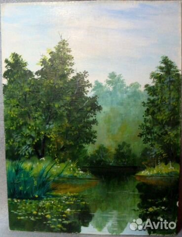 Тихое озеро - картина, Усянов