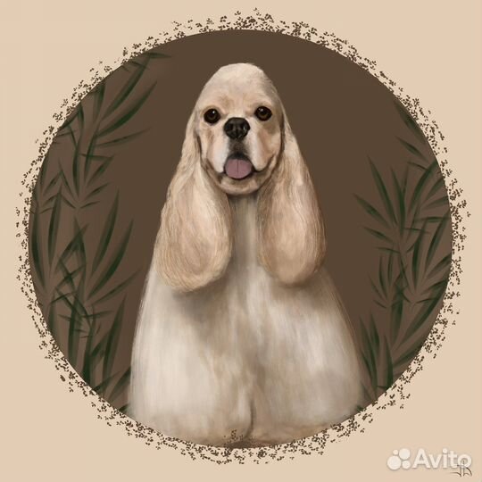 Картина портрет питомца по фото