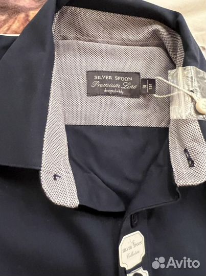 Новая рубашка Silver Spoon синяя школьная