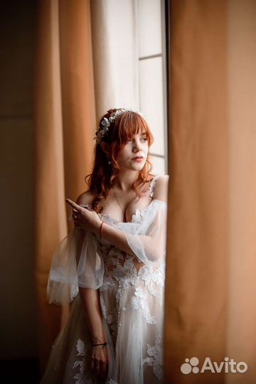 Свадебное платье со шлейфом