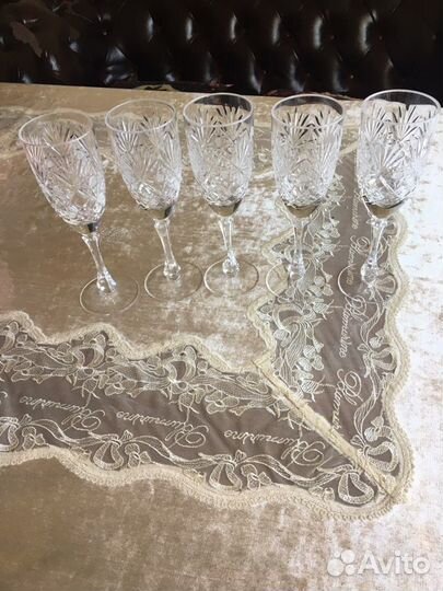 Хрустальные фужеры бокалы