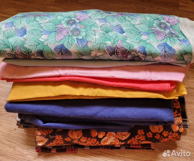 Ткань материал отрезы фланель сатин ситец СССР