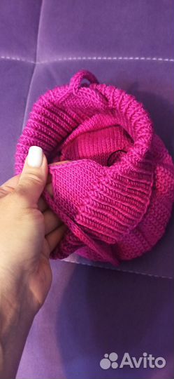Шапка для девочки зимняя ручной работы