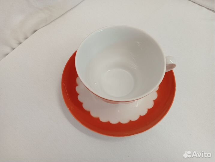 Чайная пара Рига винтаж. Фарфор