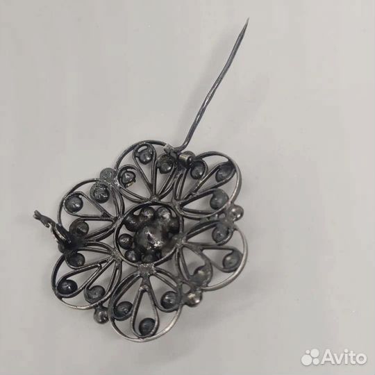 Брошь СССР клеймо серебро