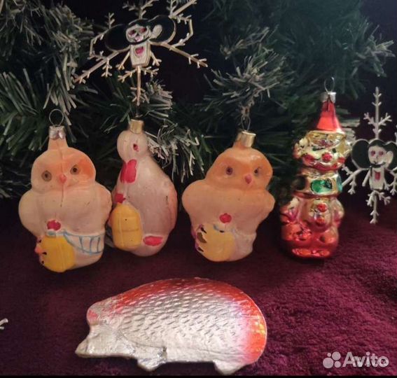 Новогодние ёлочные игрушки СССР