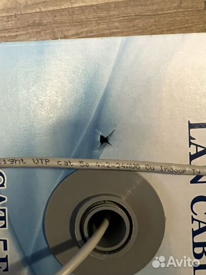 Кабель витая пара utp 5e медь (ост. 266м)