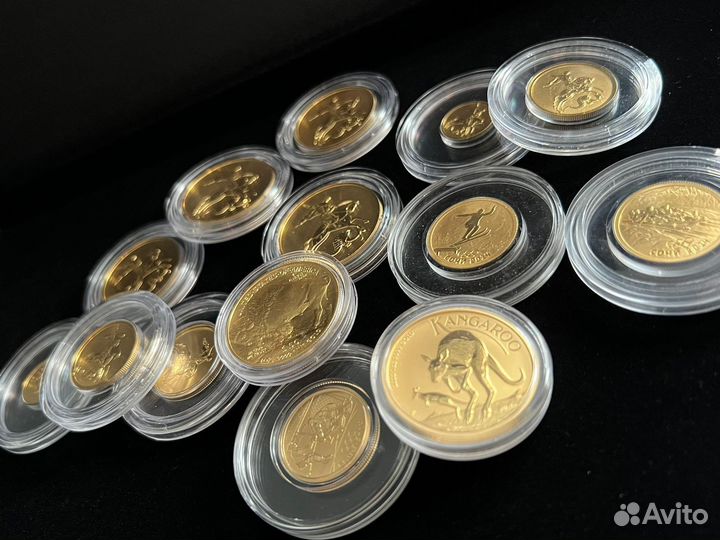 Золотые и серебряные монеты Георгий Победоносец