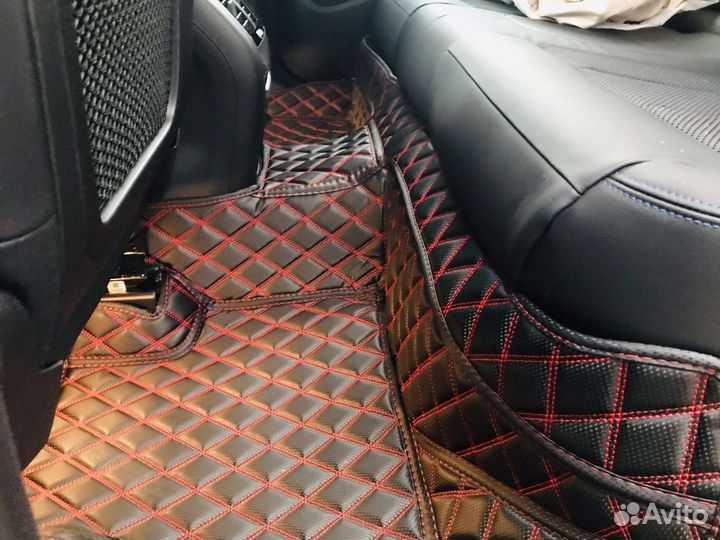 Авто коврики 5D с бортиками из экокожи