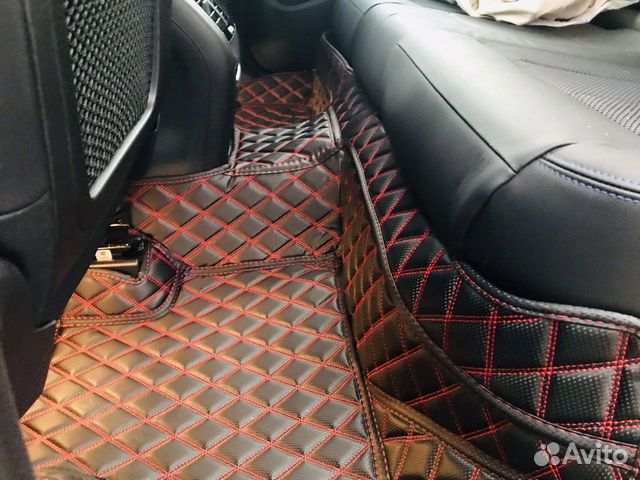 Авто коврики 5D с бортиками из экокожи