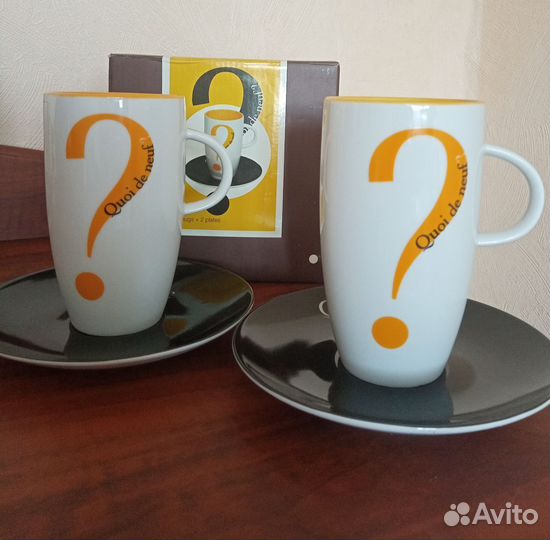 Набор чашки + блюдца фарфор Multiple choice