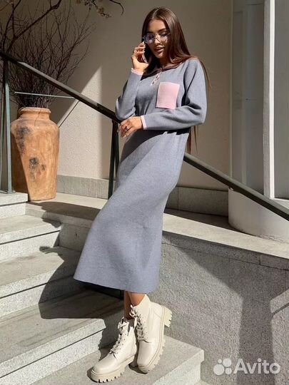 Платье женское вязаное 44 50 новое
