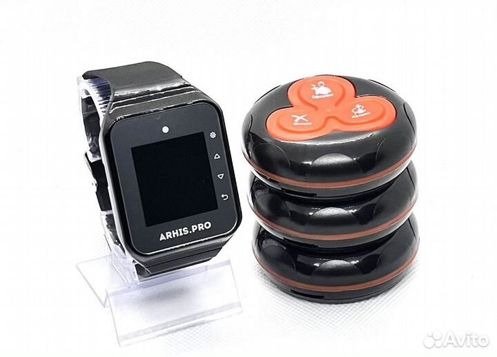 Кнопка вызова официанта с часами для кафе, баров