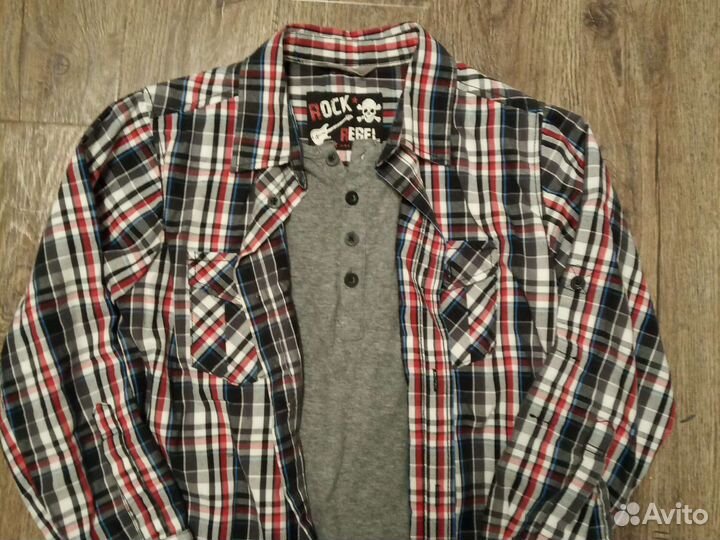 Рубашка с имитацией 128р