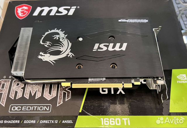 Видеокарта MSI GeForce GTX 1660ti 6gb/Гарантия
