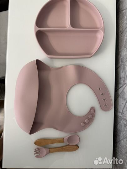 Набор детской силиконовой посуды (новый)
