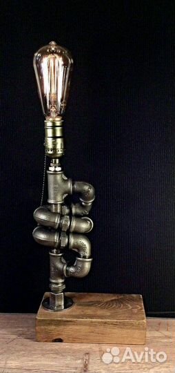 Светильник-головоломка в стиле Лофт из фитингов