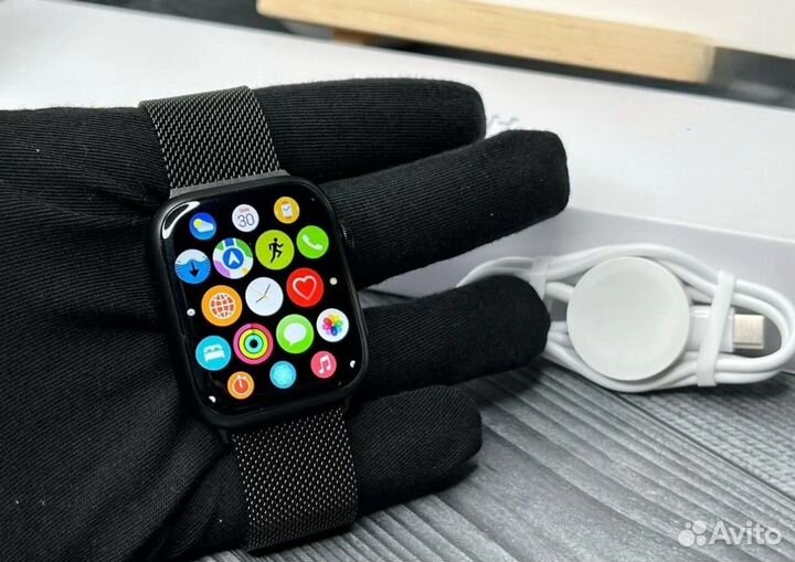 Apple Watch 9 с яблоком смарт часы