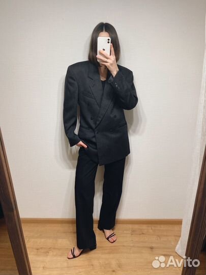 Двубортный жакет оверсайз