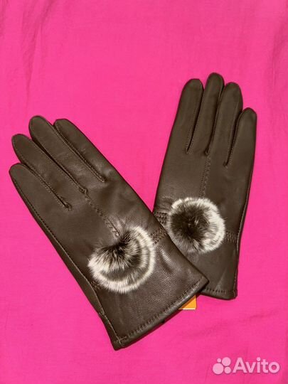 Перчатки новые кожаные