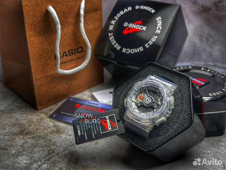 Сasio G-shock GA 110 Полупрозрачные белые