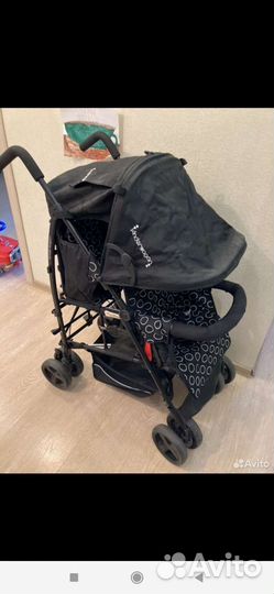 Коляска трость для двойни погодок kinderwagon