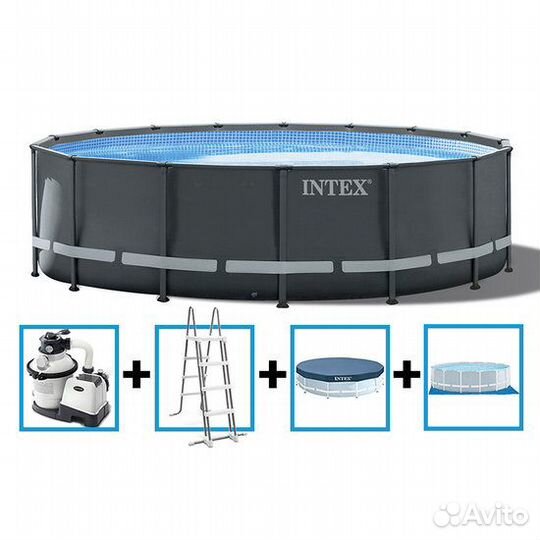 26326 Бассейн каркасный intex Ultra Frame 488х122