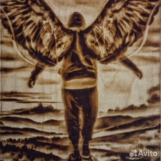 Выжигание картин на шпоне дерева