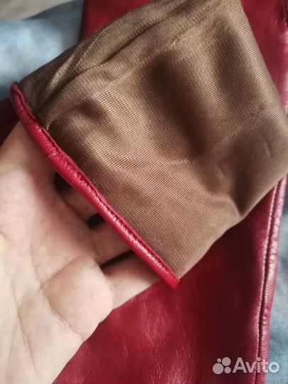 Перчатки женские кожаные новые