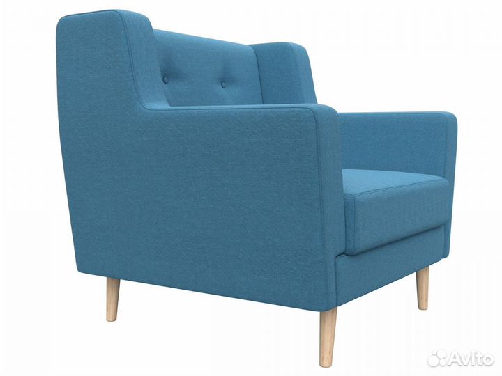 Кресло Брайтон, рогожка, амур голубой. Москва и мо