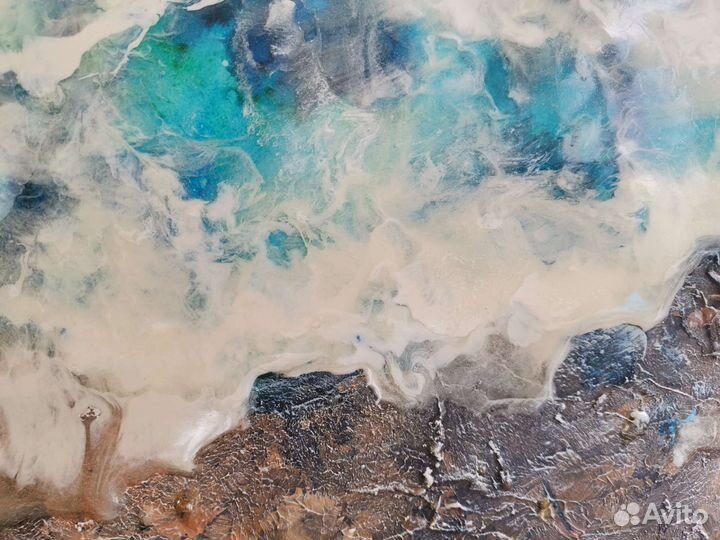 Картина море, эпоксидная смола