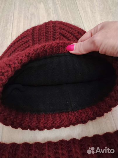 Комплект шапка и снуд женский