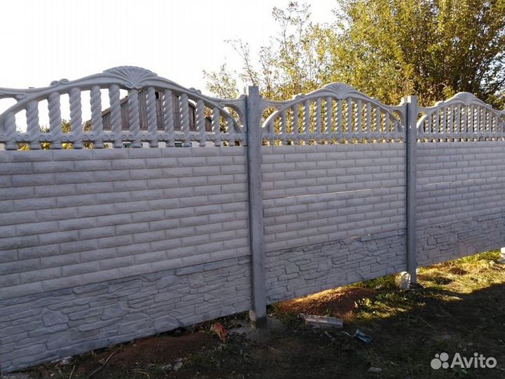 Забор из бетона
