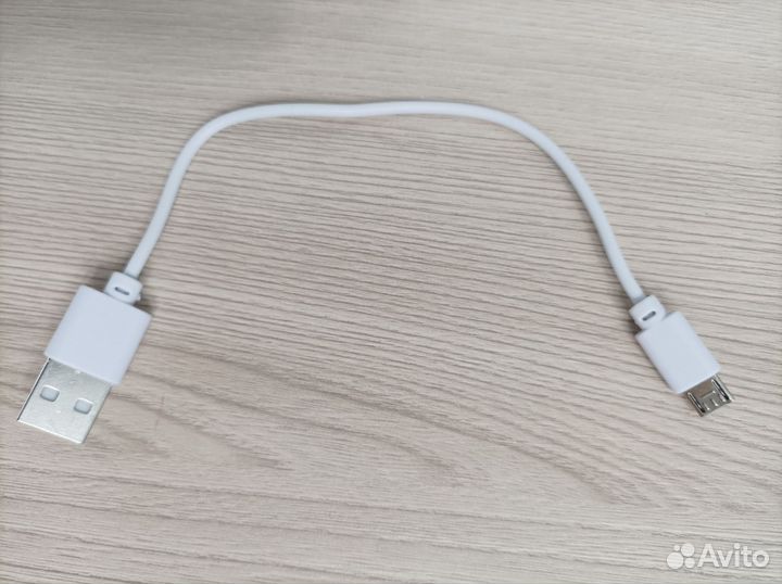 Кабель зарядный USB/micro USB, 15 см, цвет белый