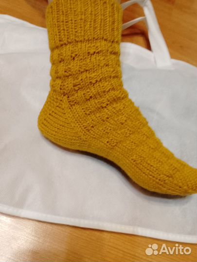 Носки шерсть, ручная вязка