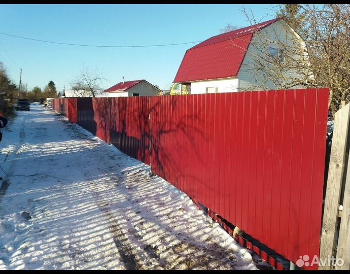 Забор из профнастила с воротами