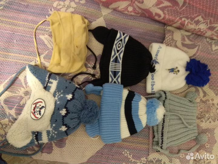 Шапки зимние на ребенка 1-3 и 3-7 лет