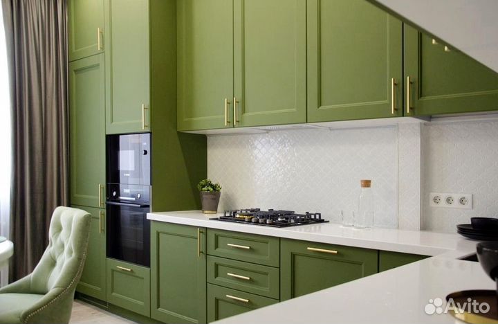 Угловая кухня с мдф фасадами