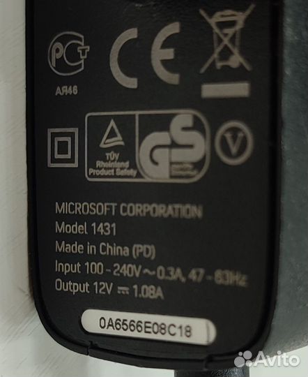 Блок питания Microsoft 1431 для xbox Kinect