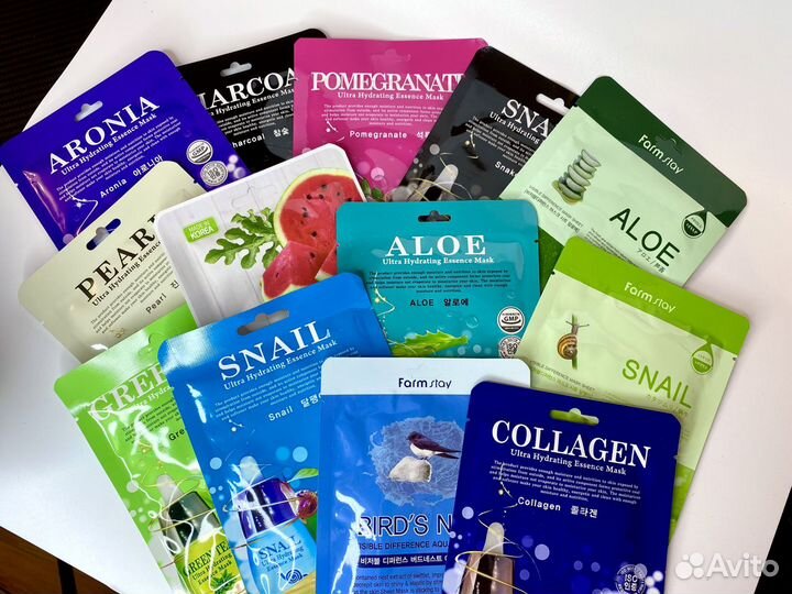 Корейские тканевые маски в ассортименте