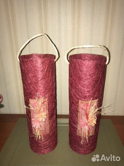 Тубусы подарочные из волокон. (Для бутылок)