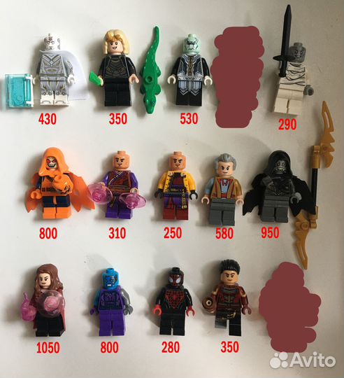 Lego марвел минифигурки