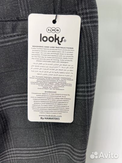 Брюки для мальчика 116 черные в клетку новые