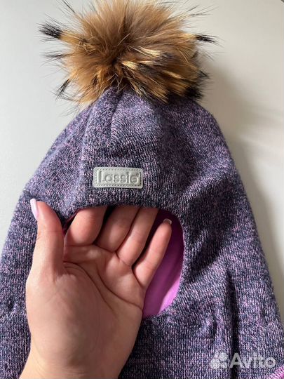 Зимняя шапка шлем для девочки
