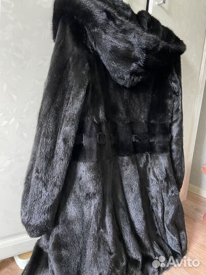 Шуба норковая с капюшоном 44 46