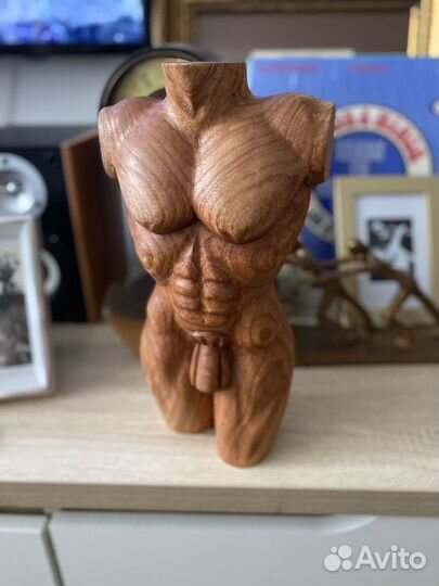 Статуя из дерева Торс мужской 30см
