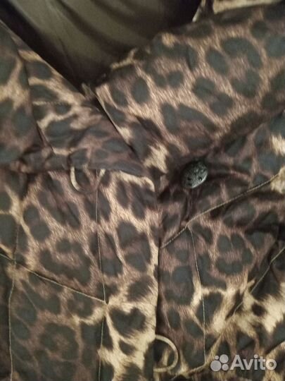 Леопардовый пуховик