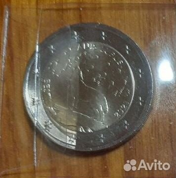 Эстония 2 евро 2021 Волк