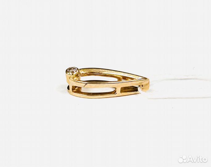 Золотая подвеска с фианитом 585